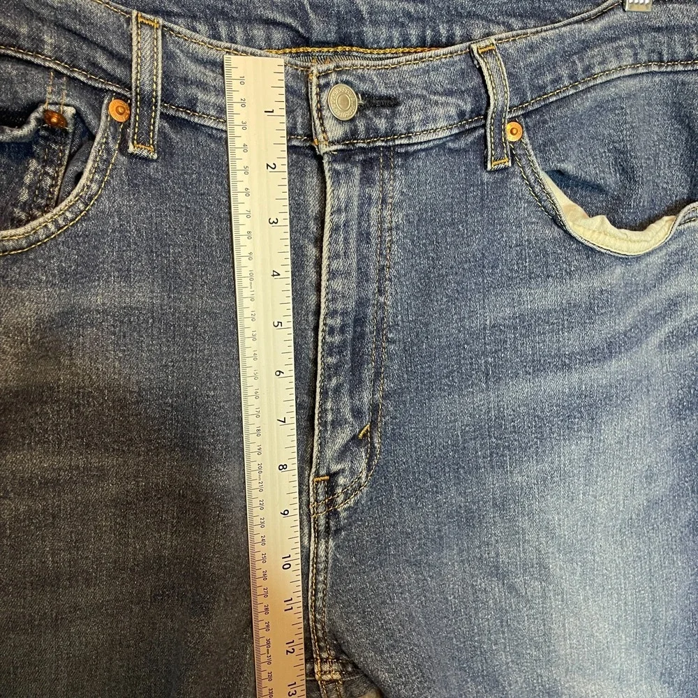 Levis 505 Men Regular Straight Dark Wash Jean 38x30 Casual Classic Basic Stretch